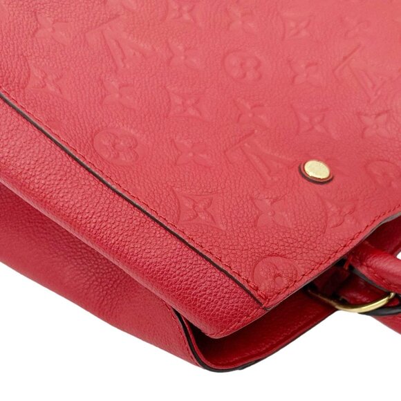 Louis Vuitton  Montaigne MM Monogram Empreinte Shoulder Bag Red - Picture 6 of 11